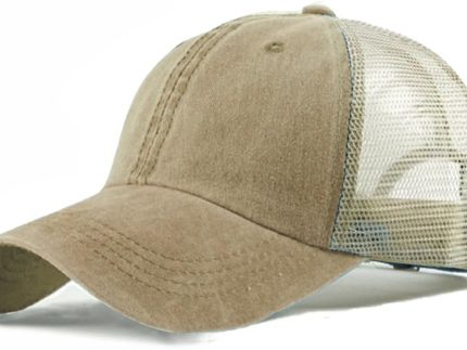 Vintage Washed Trucker Hat Distressed Adjustable Mesh Baseball Cap for Men Women Sun Hats Beach Outdoor Sports