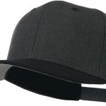 Wool Blend 6 Panel Snapback Flat Bill Two Tone Hat