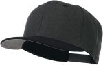 Wool Blend 6 Panel Snapback Flat Bill Two Tone Hat