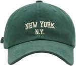 Top Baseball Caps for Women-Men Outdoor Baseball Hats New York Golf Sports Hat Curved-Brim UV Protection