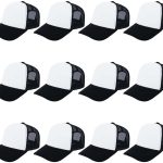 12 Pcs Sublimation Trucker Hats Blank Mesh Baseball Cap Polyester Bulk Mesh Trucker Hat for Men and Women