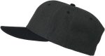 Wool Blend 6 Panel Snapback Flat Bill Two Tone Hat - Image 2