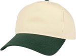Classic  Two Tone 5-Panel Snapback Hat, Semi-Structured Pinch Front Baseball Cap, Adjustable Fit, Blank for Custom