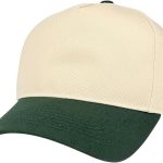 Classic  Two Tone 5-Panel Snapback Hat, Semi-Structured Pinch Front Baseball Cap, Adjustable Fit, Blank for Custom