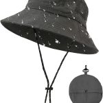 Quick Dry Waterproof Bucket Hat for Men Women Packable Sun Hats Cap Outdoors Breathable with Detachable Chin Strap