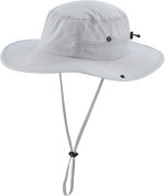 Mens Sun Hat Wide Brim Womens UV Protection Beach Bucket Hat for Fishing Hiking Snap Up Cowboy Hat