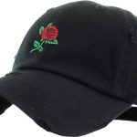 Rose Flowers Love Good Vibes Men Women Dad Hat Baseball Cap Adjustable Unisex