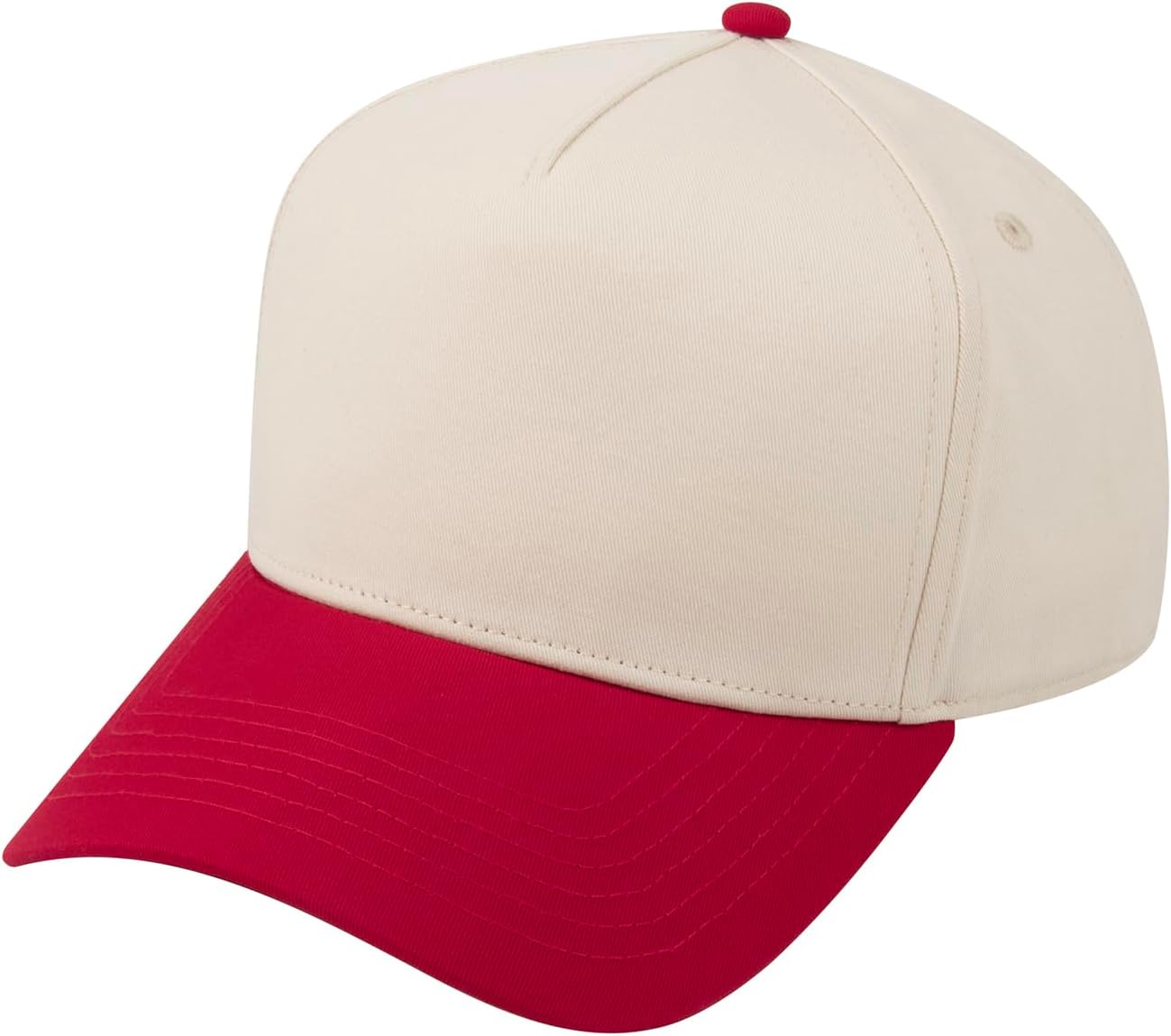 61c-v2A9rpL._AC_SL1500_.jpg 5 Panel Trucker Cap Mid Profile Cotton Sun Hat Adult - Image 1