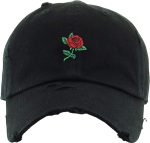 Rose Flowers Love Good Vibes Men Women Dad Hat Baseball Cap Adjustable Unisex - Image 2