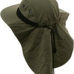 4 Panel Large Bill Soft Bucket w/ Neck Flap Hat Sun Cap