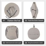 Quick Dry Waterproof Bucket Hat for Men Women Packable Sun Hats Cap Outdoors Breathable with Detachable Chin Strap - Image 2