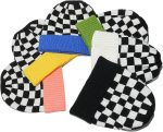 Unisex Contrast Checkered Beanie Cuffed Winter Warm Knit Plaid Hat - Image 2
