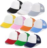 10 Pack Trucker Hat Mesh Sublimation Blank Hats Adjustable Baseball Caps Hats for Men Women