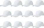 Plain Blank Baseball Caps Adjustable Back Strap Wholesale LOT 12 PC'S