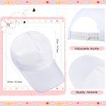 20 Pieces White  Baseball Hats Blank Baseball Caps Adjustable Back Strap Sun Hat for Painting Hiking Sport Outdoor Activities - Image 2