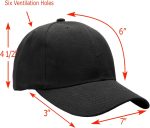 Wholesale Bulk Lot 12-Pack Baseball Cap Adjustable Size Plain Blank Solid Color - Image 2