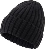 Women's Rib Knit Cuffed Beanie Hat Stretch Acrylic Winter Hat Thick Warm Snow Ski Cap