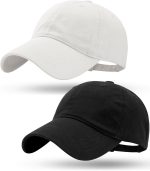 Baseball Cap for Men Women Washed Cotton Unstructured Baseball Hats Breathable Unisex Golf Dad Hat