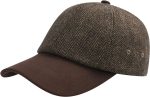 Wool Baseball Cap for Men Adjustable Unstructured Tweed Hat