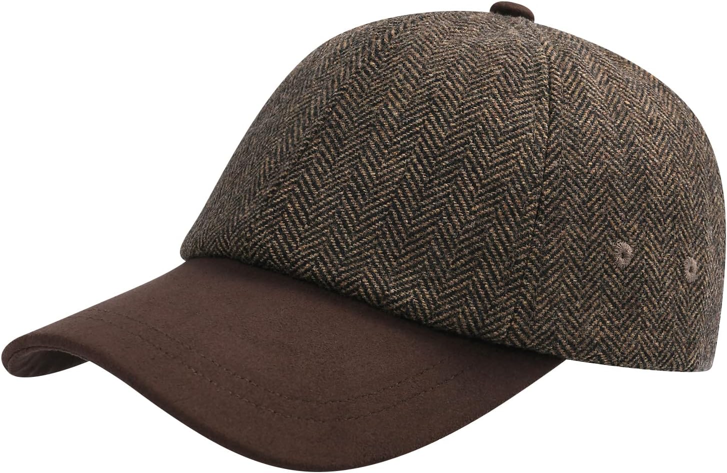 71pbOs8ug1L._AC_SL1500_.jpg Wool Baseball Cap for Men Adjustable Unstructured Tweed Hat - Image 1