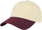 Two Tone Classic Dad Hat – 100% Cotton, Adjustable Metal Buckle Strap, Low-Profile Fit, Baseball Cap Unisex