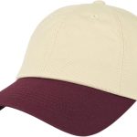 Two Tone Classic Dad Hat – 100% Cotton, Adjustable Metal Buckle Strap, Low-Profile Fit, Baseball Cap Unisex