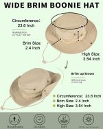 Sun Hats for Men Women Bucket Hat  Boonie Hat Foldable UV Protection Hiking Beach Fishing Summer Safari - Image 2