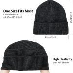 Winter Beanie Hats for Women Men Fleece Slouchy Knit Thick Beanies Warm Thermal Snow Ski Hat Gifts for Cold Weather - Image 2