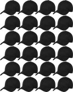 24 Pcs Blank Baseball Caps Adjustable Back Strap Unisex Blank Design Caps Plain Unisex Hats for Men Women