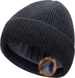 Winter Beanie Hats for Women Men Fleece Slouchy Knit Thick Beanies Warm Thermal Snow Ski Hat Gifts for Cold Weather